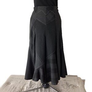 Midi Grey Flared Skirt